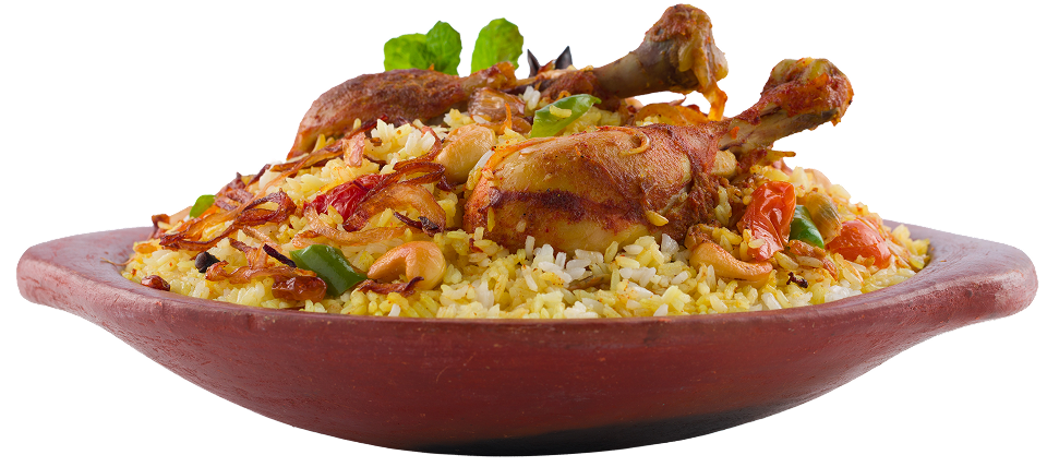 South Indian biriyani made with Jeerakasala Rice